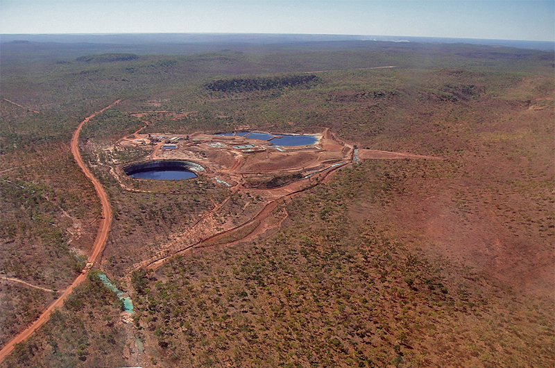 Aerial photograph of Redbank Mine, showing Hanrahan’s Pool in the foreground (July 2012). Aerial photograph of Redbank Mine, showing Hanrahan’s Pool in the foreground (July 2012).